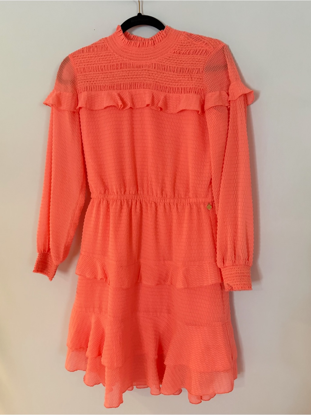 Scotch & Soda Magic Moon Ruffled Georgette Mini Dress -Sz S Woman’s And (Sz 14y)